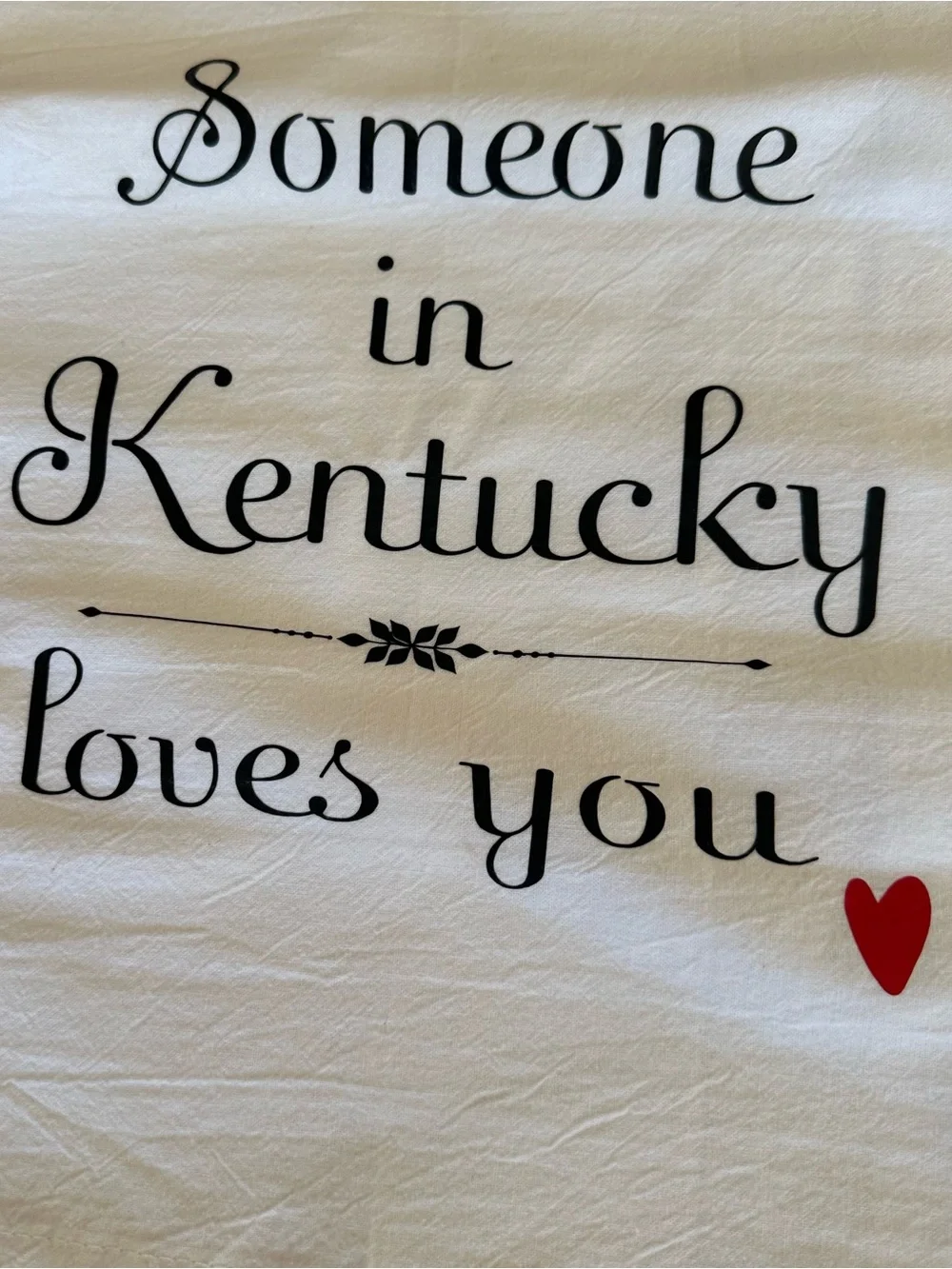 Someone in Kentucky Loves You Decorative White Cotton Towel